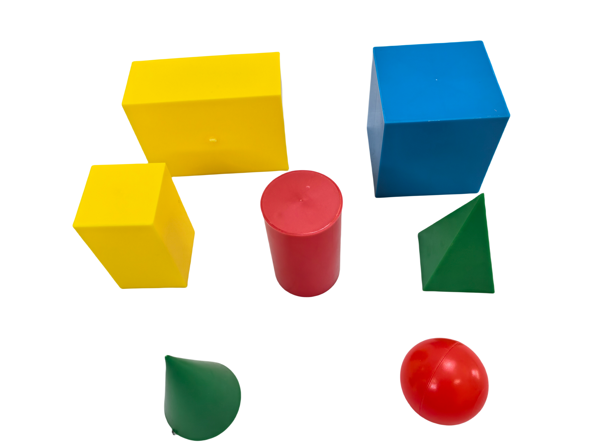 Set Múnla Céimseata Plaisteacha 7pcs, Bloic Solaid Geoiméadracha, Socraigh Cruthanna Céimseata